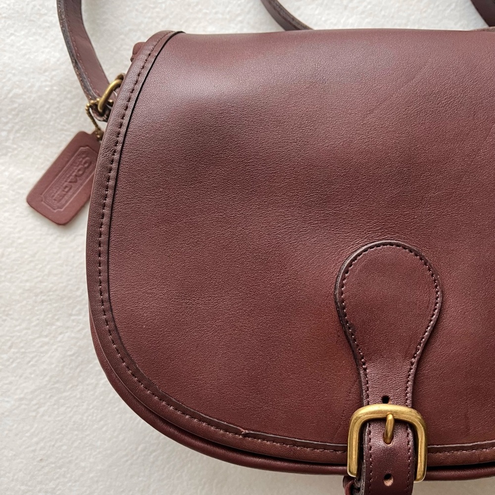 Vintage Coach Saddle Bag – Mahogany – Style 9851 - Picture 6 of 15